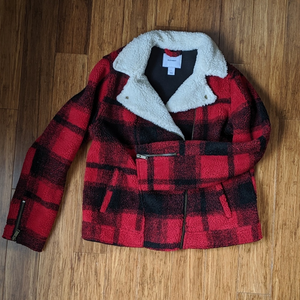 Buffalo Plaid Sherpa Jacket